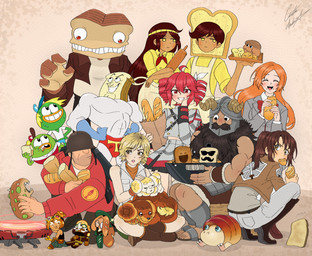 anthro baguette bread croissant disguised_toast eating eating_food female feral food group hair holding_food holding_object male marble_bread_cookie pastry chris-thekid attack_on_titan bleach_(series) breadwinners cartoon_network cookie_run cookie_run_kingdom delicious_in_dungeon devsisters glitch_productions i_am_bread_(series) konami nickelodeon nintendo omori_(game) pikmin pokemon ren_and_stimpy silent_hill synthesizer_v team_fortress_2 the_amazing_world_of_gumball the_gaslight_district utau valve anton_(tawog) baguette_cookie biscuit_(omori) breadhead_(the_gaslight_district) buhdeuce_von_deuce_bersukovich_i croissant_cookie doughie_(omori) heather_mason inoue_orihime kasane_teto powdered_toast_man sasha_braus senshi_(delicious_in_dungeon) soldier_(team_fortress_2) swaysway the_donut_man anatid animate_inanimate anseriform anserine avian bird bread_monster breadbug canid canine canis dachsbun dachshund domestic_dog fidough food_creature generation_9_pokemon human humanoid hunting_dog mammal pokemon_(species) 2025 absurd_res digital_drawing_(artwork) digital_media_(artwork) hi_res