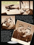 aircraft airplane anthro clothing dialogue duo eyewear goggles male text uniform vehicle war keto one_is_silver preyfar radjin_(radjinwolf) canid canine canis hyena mammal spotted_hyena wolf comic english_text monochrome sepia