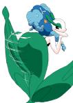 butt female flower looking_at_viewer plant rear_view shaking_butt simple_background solo pienji nintendo pokemon blue_flower_florges elemental_creature flora_fauna florges generation_6_pokemon pokemon_(species)