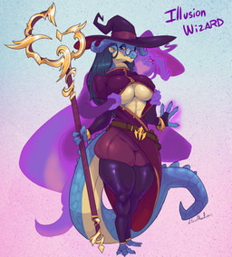 anthro biped blush blush_lines bottomwear bracelet breasts claws clothed clothed_anthro clothed_female clothing eyelashes eyewear feet female fingers front_view fully_clothed fully_clothed_anthro fully_clothed_female glasses gold_(metal) gold_jewelry hat headgear headwear horn jewelry long_eyelashes scales solo standing tail teeth toes topwear ventral_groove wide_eyed lluisabadias mythology dragon mythological_creature mythological_scalie scalie 2026 absurd_res digital_drawing_(artwork) digital_media_(artwork) hi_res