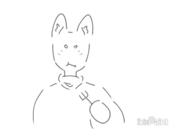 anthro chewing cutlery eating fork inner_ear_fluff kitchen_utensils male open_mouth simple_background solo tools tuft toastedeh toast_(toastedeh) domestic_cat felid feline felis mammal 2d_animation 4:3 animated frame_by_frame loop no_sound short_playtime video