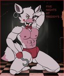 anthro brown_eyes ear_piercing fur male piercing solo white_body white_fur cheesecaked five_nights_at_freddy's five_nights_at_freddy's_2 scottgames mangle_(fnaf) canid canine fox mammal 2014 hi_res