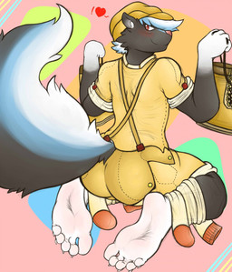5_toes anthro barefoot biped butt claws clothing feet flat_cap foot_focus footwear fur hair hat headgear headwear humanoid_feet legwear male plantigrade shoes socks soles solo toe_claws toes sebafox animal_crossing nintendo kicks_(animal_crossing) mammal mephitid skunk 2016 digital_media_(artwork) hi_res