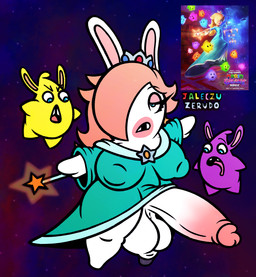 ambiguous_gender annoyed anthro balls bangs big_balls big_breasts big_penis black_eyebrows blonde_hair bodily_fluids bored breasts buckteeth clothing cosmic_background crown curvy_figure dress drooling erection eyebrow_through_hair eyebrows eyelashes featureless_crotch featureless_legs featureless_limbs flying frown fur gem genitals group gynomorph hair half-closed_eyes headgear holding_object holding_wand huge_balls huge_penis humanoid_genitalia humanoid_penis intersex larger_anthro larger_gynomorph larger_intersex long_ears long_hair looking_at_genitalia looking_at_penis looking_at_viewer mitten_hands multicolored_body narrowed_eyes nipple_outline noseless open_frown open_mouth outside partially_clothed_anthro partially_clothed_gynomorph penis pink_tongue purple_body purple_skin ruby_(gem) saliva sapphire_(gem) size_difference smaller_ambiguous star starry_background t-pose tan_eyelids tan_inner_ear teal_clothing teal_dress teeth text thick_thighs tongue translucent translucent_hair trio two_tone_body wand white_balls white_body white_fur white_penis yellow_body yellow_skin jaleczu mario_bros mario_plus_rabbids_sparks_of_hope nintendo raving_rabbids rayman_(series) super_mario_galaxy the_super_mario_galaxy_movie ubisoft rabbid_rosalina rosalina_(mario) starburst_(mario_plus_rabbids) vampastra lagomorph luma mammal rabbid spark_(mario_plus_rabbids) 2026 artist_name crossover digital_drawing_(artwork) digital_media_(artwork) english_description flat_colors hi_res reference_image female_(lore)