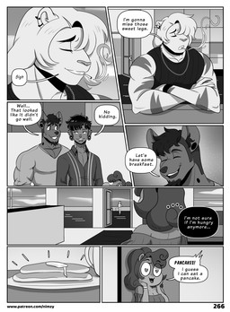 anthro biped border clothed clothing detailed_background dialogue duo eyes_closed female food hair heart_eyes heart_symbol inside male open_mouth pancake pupils smile speech_bubble text thick_thighs three-quarter_view white_border nimzy eden_(nimzy) noms_(nimzy) tobi_(nimzy) wiz_(nimzy) canid canine cricetid felid hamster haplorhine hybrid hyena liger mammal monkey pantherine primate rodent comic english_text hi_res monochrome url