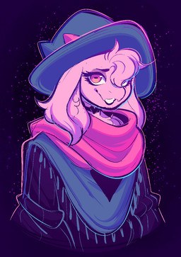 anthro black_choker black_jewelry black_necklace choker clothed clothed_anthro clothed_male clothing eyebrows eyelashes femboy floppy_ears front_view fur furgonomic_hat furgonomic_headwear furgonomics hair hair_over_eye hat headgear headwear heart_choker horizontal_pupils horn jewelry looking_at_viewer lop_ears male male_anthro necklace one_eye_obstructed poncho pupils scarf smile solo white_body white_ears white_fur white_hair conditional_dnp welwraith deltarune undertale_(series) ralsei darkner mammal 2025 digital_drawing_(artwork) digital_media_(artwork) half-length_portrait hi_res portrait