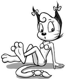 3_toes 4_fingers accessory anthro arm_support bare_shoulders barefoot bent_legs big_eyes big_nose bikini biped bow_(feature) bow_ribbon clothed clothed_anthro clothed_female clothing curved_eyebrows ear_bow extended_arm eyebrows eyelashes feet female fingers fur fur_tuft furgonomics glistening glistening_nose head_tuft humanoid_hands iris legs_together legs_up long_eyelashes looking_at_viewer markings open_mouth plantigrade pose price pseudo_hair pupils ribbons shadow simple_background sitting solo swimwear tail tail_accessory tail_bow tail_ribbon thin_eyebrows three-quarter_view toes tuft twin_ear_bows two-piece_swimsuit whisker_markings whiskers white_background wide_eyed young young_anthro young_female anonymous_artist the_complex_adventures_of_eddie_puss nymphie_(tcaoep) domestic_cat felid feline felis mammal 2025 black_and_white digital_drawing_(artwork) digital_media_(artwork) full-length_portrait hi_res monochrome pinup portrait