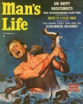 1956 20th_century ancient_art bite blood bodily_fluids cover cover_art cover_page english_text feral group human least_weasel magazine_cover male mammal man's_life mustelid musteline pulp tail text true_musteline weasel weasels_ripped_my_flesh will_hulsey
