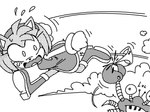 anthro bodily_fluids clothing duo dust_cloud embarrassed female forced forced_exposure forced_undressing holding_clothing holding_object holding_panties holding_underwear machine panties running shocked surprise sweat sweatdrop thin_calves thin_legs thin_thighs underwear undressing mario-grant sega sonic_the_hedgehog_(series) amy_rose arthropod badnik crab crustacean decapoda eulipotyphlan hedgehog malacostracan mammal marine robot 2022 dithering greyscale monochrome