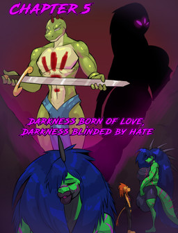 after_transformation anthro anthrofied backstory before_transformation bottomwear breasts clothing fantasy intersex little_lion_man loincloth male markings muscular rise_of_the_dark_goddess science_ficition size_difference thick_thighs doctor_awesome felid lion mammal pantherine scalie absurd_res comic cover cover_art cover_page hi_res