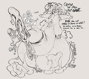 after_vore anthro balls big_balls big_penis bodily_fluids bottomwear claws clock clothing cock_vore cum cum_on_clothing cum_string cum_vore cumshot curved_horn digestion ejaculation erection excessive_cum excessive_genital_fluids fatal_vore foreskin fur genital_fluids genitals glans hair horn huge_balls huge_penis hyper hyper_balls hyper_genitalia hyper_penis male onomatopoeia orgasm orgasm_face pants penile penis post_digestion shirt short solo sound_effects steamy_breath talking_to_another text tongue tongue_out topwear vore wyth bovid caprine demon mammal monster sheep 2025 digital_drawing_(artwork) digital_media_(artwork) english_text hi_res line_art monochrome signature