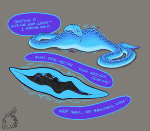 animal_genitalia animal_penis anthro anthro_prey blue_body canine_genitalia canine_penis churn churning clenching clenching_stomach dialogue duo erection feral feral_pred genitals internal male male/male male_feral male_pred male_prey masturbating_prey masturbation muffled nude_pred nude_prey penis simple_background squeeze_(sound_effect) squeezing squish_(sound_effect) text tongue vore zeanlain canid canine canis mammal reptile scalie snake wolf 2022 colored english_text