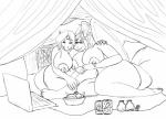 anthro beverage bodily_fluids breasts computer cuddling duo electronics eyewear female female/female food glasses lactating laptop membrane_(anatomy) membranous_wings nude overweight soda tail wings ashwolves5 mythology dragon mythological_creature mythological_scalie scalie jade_(disambiguation) monochrome