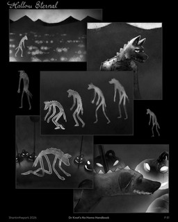 animal_genitalia anthro balls field food fruit fully_sheathed genitals jack-o'-lantern kneeling male mountain nude plant pumpkin sad sharp_teeth sheath silhouette solo spikes spikes_(anatomy) tail teeth text tired white_eyes sharkinthepark rowel_(sharkinthepark) canid canine fox mammal 2026 4:5 absurd_res comic english_text greyscale hi_res monochrome