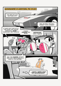accessory ahoge anthro bangs barcode bow_ribbon car cellphone clothing crop_top dialogue electronics eyewear_on_head female fingerless_gloves flip_phone gloves group hair hair_accessory hair_bow hair_ribbon handwear holding_object holding_phone hoodie inside_car inside_vehicle jacket leaning_on_car letterman_jacket long_hair lowering_glasses phone pigtails qr_code ribbons shirt sitting speech_bubble text thought_bubble topwear trio vehicle vest visor zipper blackboltlonewolf lamborghini lamborghini_countach charlotte_(blackbolt) jump_(blackbolt) shoot_(blackbolt) domestic_cat felid feline felis human mammal 2026 comic english_text greyscale hi_res monochrome restricted_palette signature