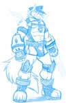 bulge clothing leather male police police_uniform seductive solo uniform dioneoxiao drnx canid canine canis mammal wolf full-length_portrait model_sheet portrait