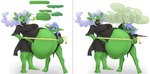 belly big_belly black_clothing breasts burping clothing duo female green_body green_skin overweight simple_background tape_measure text white_background grindavikbydaylight nightmarebros goblin 2021 hi_res