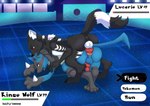 anal anal_penetration anthro arena battle duo gameplay_mechanics genitals gui gym health_bar knot male male/male penetration penis sex haodz nintendo pokemon kinsowolf canid canine canis generation_4_pokemon lucario mammal pokemon_(species) wolf