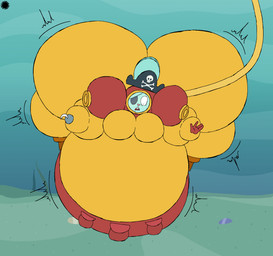 4_fingers anthro bar_emanata belly belly_expansion big_belly big_butt bubble_butt buckteeth butt butt_expansion cheek_expansion diving_mask diving_suit emanata expansion eye_patch eyelashes eyewear femboy fingers flash_emanata flat_tail heart_nose heart_symbol hook hook_hand hose hose_inflation huge_belly huge_butt huge_thighs hyper hyper_belly hyper_butt hyper_cheeks hyper_thighs inflation logo male mask pegleg pirate_hat scuba_suit skull_and_crossbones solo teeth text thick_thighs thigh_expansion thatdawgmurray happy_tree_friends russell_(htf) mammal mustelid otter aliasing artist_logo artist_name digital_media_(artwork) hi_res signature