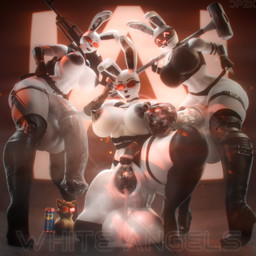 ^_^ animal_genitalia animal_penis anthro areola armor armwear balls big_balls big_breasts big_penis big_sheath black_areola black_armwear black_clothing black_elbow_gloves black_fingerless_gloves black_glans black_gloves black_handwear black_legwear black_lips black_nails black_nipples black_panties black_shirt black_thigh_boots black_thigh_highs black_topwear black_underwear bodily_fluids boots breast_size_difference breasts can cigarette cigarette_in_mouth clothing clothing_aside clothing_pull colored_nails container crop_top crouching cum cum_on_balls cum_on_ground cum_on_penis elbow_gloves equine_genitalia equine_penis erection eyes_closed eyewear fingerless_gloves flared_penis footwear genital_fluids genitals gesture glans glasses glistening glistening_balls glistening_genitalia glistening_penis gloves gradient_penis grey_penis group gun gynomorph hammer hand_gesture handwear headgear helmet holding_gun holding_hammer holding_object holding_ranged_weapon holding_rifle holding_sheath holding_tool holding_weapon huge_balls huge_breasts huge_penis huge_sheath huge_thighs hyper hyper_balls hyper_genitalia hyper_penis hyper_sheath intersex legwear lips looking_at_viewer machine middle_finger midriff mismatched_genitalia mismatched_penis musk nails nipples object_in_mouth panties panties_aside panty_pull penis ranged_weapon red_eyewear red_glasses rifle rubber_duck sheath shirt shoes skindentation smile smoking smoking_cigarette soft_abs standing text thick_thighs thigh_boots thigh_highs thigh_strap tools topwear trio underwear underwear_aside underwear_pull vein veiny_penis weapon wearing_glasses wet wet_penis white_balls white_body white_sheath wide_hips doctorpurple2000 disembowell_(modeler) red-eye_(modeler) five_nights_at_freddy's scottgames fan_character scarlet_(doctorpurple2000) white_angel_(doctorpurple2000) lagomorph leporid mammal rabbit robot 2026 3d_(artwork) absurd_res character_name digital_media_(artwork) full-length_portrait hi_res portrait