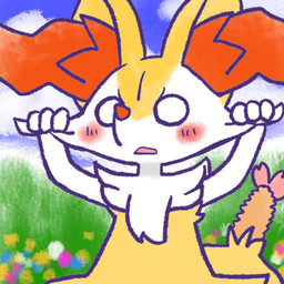 ambiguous_anthro ambiguous_gender anthro biped blush blush_stickers cloud detailed_background empty_eyes flower food front_view frown grass hand_on_face no_pupils object_in_tail open_frown open_mouth outside plant shrimp_(food) sky snout solo standing tail wide_eyed annyui0611 nintendo pokemon braixen canid generation_6_pokemon mammal pokemon_(species) 1:1 2024 digital_drawing_(artwork) digital_media_(artwork) half-length_portrait hi_res japanese_description portrait translated_description