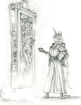 anthro belt bound breasts carbonite clothing encasement female gloves hair handwear holding_object horn lightsaber melee_weapon sith solo weapon baron_engel friendship_is_magic hasbro my_little_pony star_wars princess_cadance_(mlp) queen_chrysalis_(mlp) arthropod changeling 2023 graphite_(artwork) hi_res monochrome traditional_media_(artwork)