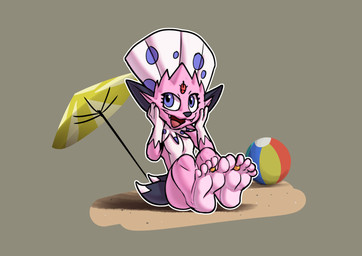 5_toes anthro ball beach beach_ball casual_nudity claws countershade_feet countershading digit_ring feathers feet fur happy humanoid_feet inflatable jewelry male nude open_mouth parasol paws pink_body pink_fur pink_soles plantigrade pokemorph purple_eyes ring sand soles solo tail toe_ring toes two_tone_feet two_tone_paws wrinkled_feet wrinkles rodricoro nintendo pokemon fan_character kerolink generation_4_pokemon pokemon_(species) weavile absurd_res colored digital_media_(artwork) full-length_portrait hi_res portrait shaded