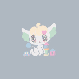 accessory alternative_fashion ambiguous_gender anthro bangs big_ears big_eyes chibi eyelashes fairy_kei fur glistening glistening_eyes hair hair_accessory j-fashion kemono nude on_model simple_background solo sparkles superflat tail tuft white_body yurie_sekiya peropero_sparkles rue_(peropero_sparkles) alien domestic_cat felid feline felis mammal 1:1 digital_drawing_(artwork) digital_media_(artwork) hi_res official_art pastel_theme