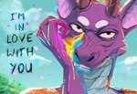 absurd_res ambiguous_anthro ambiguous_gender anthro beastars claws finger_claws fuzzysmore_(character) hi_res horn lgbt_pride lgbt_pride_month paint painted_claws pansexual_pride_colors portrait pride_colors screencap_redraw sketchotterly solo