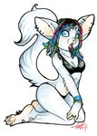 anthro dreadlocks female glamfur heterochromia solo surprise tail zeriara razerz domestic_cat felid feline felis mammal 2004