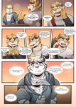 anthro blush clothing confession dialogue duo male male/male romantic_confession text h155296 gym_pals myosotis_(gym_pals) pal_(gym_pals) felid mammal pantherine tiger absurd_res comic english_text hi_res