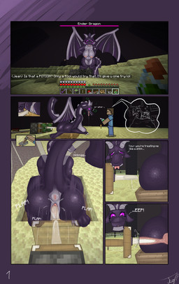 anthro big_breasts black_body breasts clothed clothing comic_panel dialogue duo female first_person_view genitals horn membrane_(anatomy) nipples nude purple_eyes shrinking shrinking_potion size_transformation substance_intoxication tail text transformation vulva wings tcg_(artist) microsoft minecraft minecraft_sheep_fucker mojang mythology xbox_game_studios jean_(minecraft) steve_(minecraft) dragon ender_dragon mythological_creature mythological_scalie scalie comic digital_media_(artwork) english_text hi_res