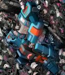 autobot blood bodies bodily_fluids colored_blood corpse death dream gore group horn horror_(theme) machine male nightmare nightmare_fuel no_pupils not_furry open_mouth pile pink_blood solo_focus teeth unusual_blood unusual_bodily_fluids hanrushi hasbro takara_tomy transformers fortress_maximus cybertronian humanoid living_machine robot digital_media_(artwork)