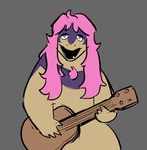 ambiguous_gender anthro biped colored_fire countershade_face countershade_fur countershade_torso countershading fire flaming_hair flaming_mane front_view fur grey_background holding_ukulele looking_at_viewer lute musical_instrument pink_fire plucked_string_instrument pseudo_hair pseudo_mane purple_body purple_fur simple_background solo string_instrument tan_arms tan_body tan_countershading tan_fur ukulele ni_draw 2024_pokemon_gigaleak nintendo pokemon toxic_gossip_train generation_8_pokemon hisuian_form hisuian_typhlosion mammal mustelid pokemon_(species) regional_form_(pokemon) 2024 colored colored_sketch digital_drawing_(artwork) digital_media_(artwork) flat_colors meme sketch