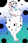 101_dalmatian_street 101_dalmatians absurd_res anatomically_correct anatomically_correct_genitalia anatomically_correct_pussy animal_genitalia animal_pussy anthro areola big_breasts big_butt black_body black_fur black_spots blue_collar breasts butt canid canine canine_genitalia canine_pussy canis claws collar collar_only collar_tag conditional_dnp curvy_figure dalmatian delilah_(101_dalmatians) disney domestic_dog erect_nipples female fur genitals gradient_background green_collar hi_res huge_butt huge_thighs mammal markings mature_anthro mature_female multicolored_collar nipples nude paws psy101 pussy shadowfurry123 simple_background smile solo spots spotted_body spotted_fur thick_thighs two_tone_collar voluptuous white_body white_fur wide_hips