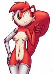 anthro areola big_areola big_nipples breasts cybernetics female genitals gesture hair hand_gesture hand_on_hip looking_at_viewer machine mostly_nude navel nipples one_eye_closed pubes pussy short_hair simple_background smile solo standing thumbs_up white_background tg-0 sega sonic_the_hedgehog_(series) fan_character maple_the_squirrel cyborg mammal rodent sciurid tree_squirrel 2019 digital_media_(artwork)