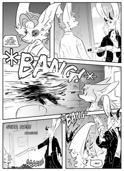 anthro blood bodily_fluids clothed clothing death dialogue eyes_closed female gore group gun horn inner_ear_fluff inside killing male ranged_weapon shooting shotgun simple_background speech_bubble text trio tuft weapon kifyun2 beau_(undying_void) henry_(undying_void) lydia_(undying_void) canid canine fox lagomorph leporid mammal marble_fox rabbit red_fox true_fox absurd_res black_and_white comic english_text hi_res monochrome