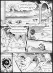 anthro canid canine comic detailed english_text greyscale hi_res mammal monochrome s2-freak text