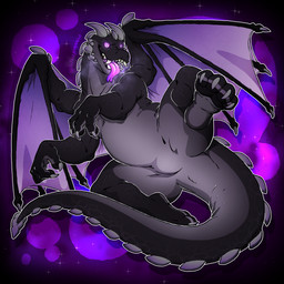 breath claws cosmic_background female feral finger_claws glowing glowing_eyes glowing_mouth pattern_background pawpads paws simple_background solo space space_background teeth teeth_showing toe_claws tongue tongue_out wing_claws wings woogigooie microsoft minecraft mojang mythology xbox_game_studios jean_(minecraft) dragon ender_dragon mythological_creature mythological_scalie scalie 1:1 absurd_res hi_res