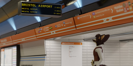 4_ears ambiguous_gender anthro clothed clothing fully_clothed metro multi_ear solo standing standing_on_platform text topwear train_station vest starfieldapram alex_(starfieldapram) canid fennix mammal 2023 2:1 3d_(artwork) absurd_res digital_media_(artwork) english_text hi_res