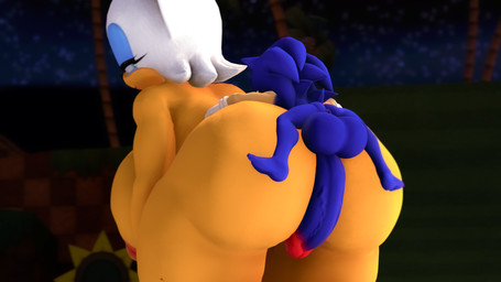 anthro anthro_on_anthro anus balls barefoot bent_over big_balls big_breasts big_butt big_penis blue_balls blue_body blue_fur blue_penis breasts butt climbing_on clothing curvy_figure duo erection eyeshadow feet female from_behind_position fur genitals gloves gloves_only green_eyes hair handwear handwear_only huge_balls huge_breasts huge_penis humanoid_feet humanoid_genitalia humanoid_penis hyper hyper_balls hyper_genitalia hyper_penis larger_female larger_sub lipstick looking_back makeup male male/female micro mostly_nude narrowed_eyes nude outside penis perching_position plantigrade sex size_difference smaller_male smile smirk submissive thick_thighs vein veiny_penis white_body white_hair wide_hips garbagechansfm kabalmystic sega sonic_the_hedgehog_(series) rouge_the_bat sonic_the_hedgehog bat eulipotyphlan hedgehog mammal 16:9 2020 3d_(artwork) digital_media_(artwork) hi_res source_filmmaker_(artwork) widescreen