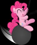absurd_res alpha_channel cutie_mark earth_pony equid equine female feral friendship_is_magic gray-gold hair hasbro hi_res horse mammal miley_cyrus my_little_pony open_mouth pink_hair pinkie_pie_(mlp) pony smile solo text theairevolution wrecking_ball wrecking_ball_(music_video)
