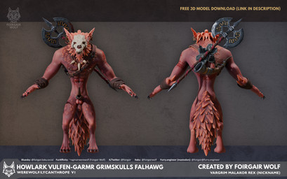 anthro axe barbarian bone bone_mask codpiece jewelry koteka male mask necklace red_body skull skull_mask solo tattoo text tribal foirgairwolf mythology howlark_(foirgairwolf) canid canine mammal mythological_canine mythological_creature werecanid werecanine werecreature werewolf 3d_(artwork) absurd_res blender_(artwork) blender_cycles_(artwork) digital_media_(artwork) english_text hi_res model_sheet