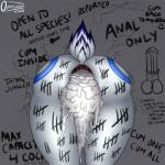 1:1 2018 after_sex anal_only anthro anus biped blue_markings blue_tail bodily_fluids body_writing bovid butt butt_pose caprine cum cum_in_ass cum_inside cum_overflow english_text excessive_cum excessive_genital_fluids faceless_character faceless_female female fur gaping gaping_anus genital_fluids genitals hi_res instruction instruction_on_wall kindred_(lol) lamb_(lol) league_of_legends mammal markings number operculum penis_drawing pose public_use pussy riot_games short_tail smiley_face solo tail tally_marks tencent text through_wall two_tone_tail western_tally_marks white_body white_fur white_tail writing_on_butt