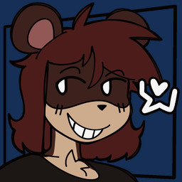 anthro black_clothing black_nose black_shirt black_topwear brown_body brown_fur brown_hair chest_tuft clothing eyebrows femboy fur hair heart_symbol male medium_hair multicolored_body multicolored_fur round_ears shirt simple_eyes smile smirk smug_grin solo tan_body tan_fur teeth topwear tuft two_tone_body two_tone_fur white_eyes ghostfuckrr panna_cotta_(ghostfuckrr) canid canine mammal raccoon_dog tanuki 1:1 2026 alpha_channel animated colored digital_media_(artwork) flat_colors portrait