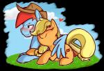 2013 <3 alpha_channel applejack_(mlp) blonde_hair blue_fur blush chicasonic couple cowboy_hat crossgender cuddling cutie_mark duo equine female feral freckles friendship_is_magic fur grass hair hat horse hug long_hair lying male multi-colored_hair my_little_pony orange_fur outside pegasus plain_background pony purple_eyes rainbow_dash_(mlp) rainbow_hair sky smile transparent_background wings
Rating: Safe
Score: 3
User: 2DUK
Date: September 29, 2013