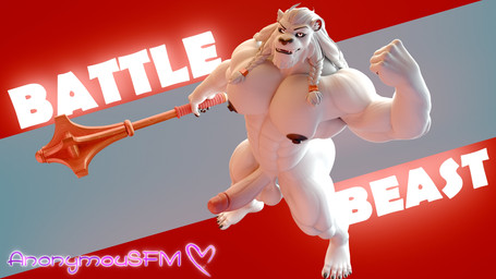 abs anthro areola balls claws erection fur genitals hair humanoid_genitalia humanoid_penis looking_at_viewer male muscular muscular_anthro muscular_male nipples nude open_mouth pecs penis puffy_nipples simple_background smile solo teeth text thick_thighs weapon white_body white_fur anonymousfm image_comics invincible_(image_comics) thokk_(invincible) felid feline felis lion mammal pantherine 3d_(artwork) absurd_res digital_media_(artwork) hi_res