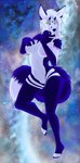 anthro breasts female genitals nude pussy solo space tasteful_nudity shira_stargazer shira_(shira_stargazer) canid canine mammal absurd_res hi_res