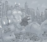 abs anthro balls biceps big_balls big_penis building car city claws damaged_vehicle destruction erection finger_claws genitals holding_vehicle macro male masturbation muscular muscular_anthro muscular_male nude outdoor_nudity outside paws pecs penile penile_masturbation penis sitting skyscraper solo toe_claws vehicle sixsydes european_mythology mythology draganta dragon mythological_creature mythological_scalie scalie western_dragon wingless_dragon greyscale hi_res monochrome