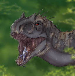 ambiguous_feral ambiguous_gender ambiguous_prey blue_body bodily_fluids duo feral feral_pred grey_body in_mouth micro_prey mouth_shot open_mouth outside red_eyes saliva saliva_on_tongue saliva_string sharp_teeth tail tail_tuft teeth tuft vore kysokofwater jurassic_park jurassic_world universal_studios dinosaur indominus_rex prehistoric_species reptile saurischian scalie theropod 2023 colored colored_sketch digital_drawing_(artwork) digital_media_(artwork) hi_res shaded sketch